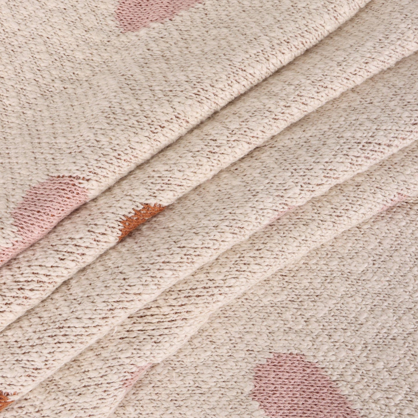 Loving Hearts - Organic Jacquard Sweater Knit Baby Blanket: Natural / One Size