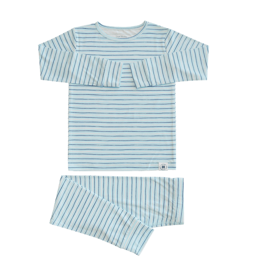 Sweet Bamboo - Big Kid Pajama  Blue Stripe: Blue Stripe / Boy / 2 Years