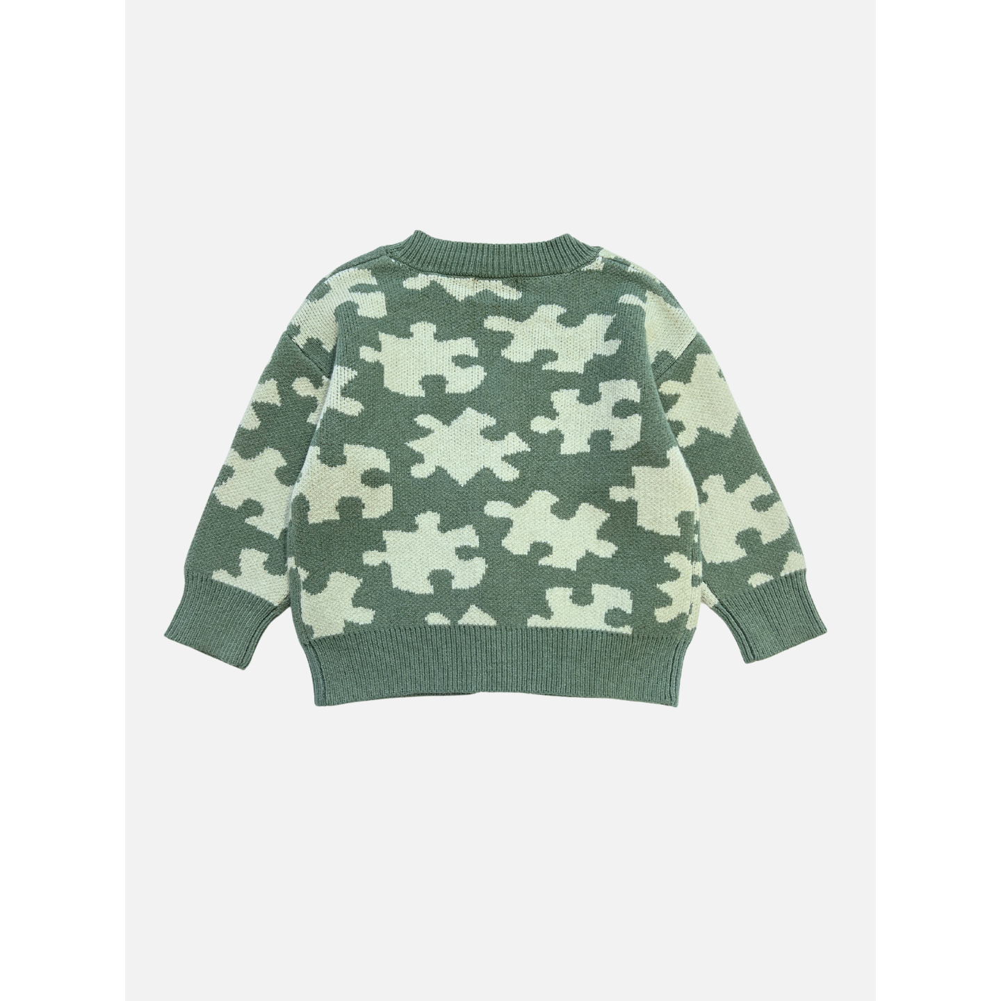 PUZZLE CARDIGAN: Green