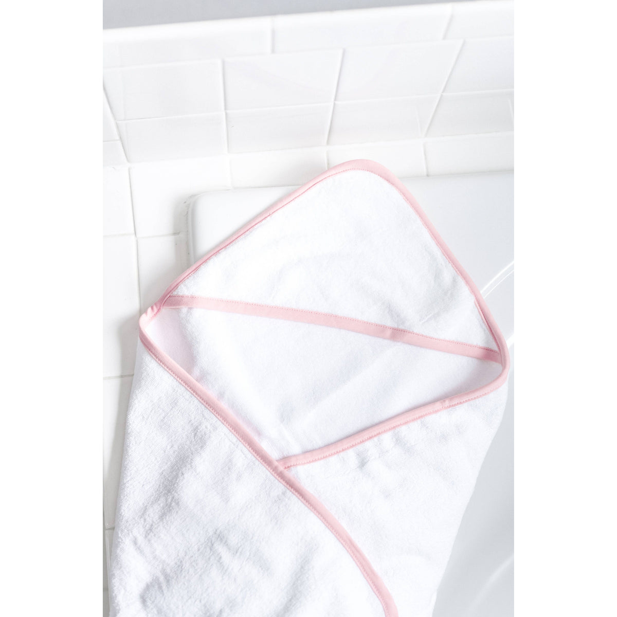 Hooded Terry Bath Towel | Light Pink