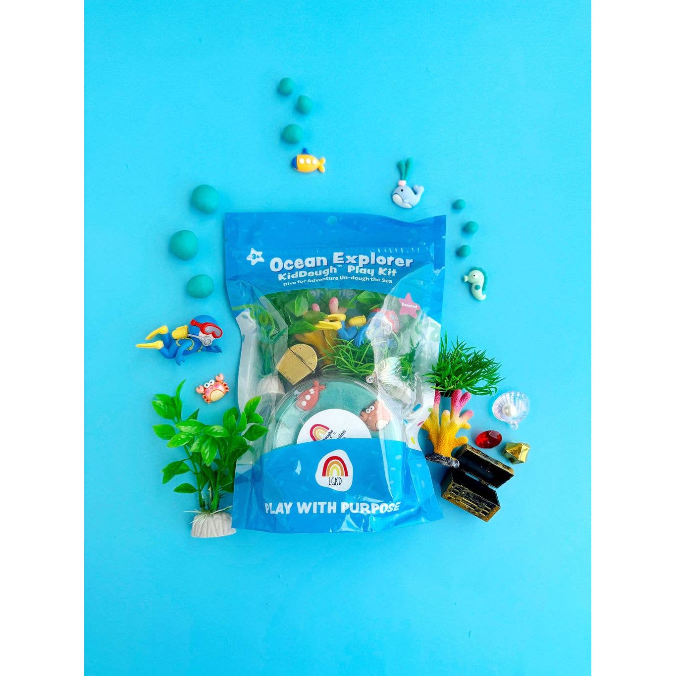 Ocean Explorer (Blue Hawaiian) KidDough Play Kit