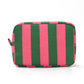 Striped Corduroy Makeup Bag, Portable Travel Toiletry Bag: Yellow
