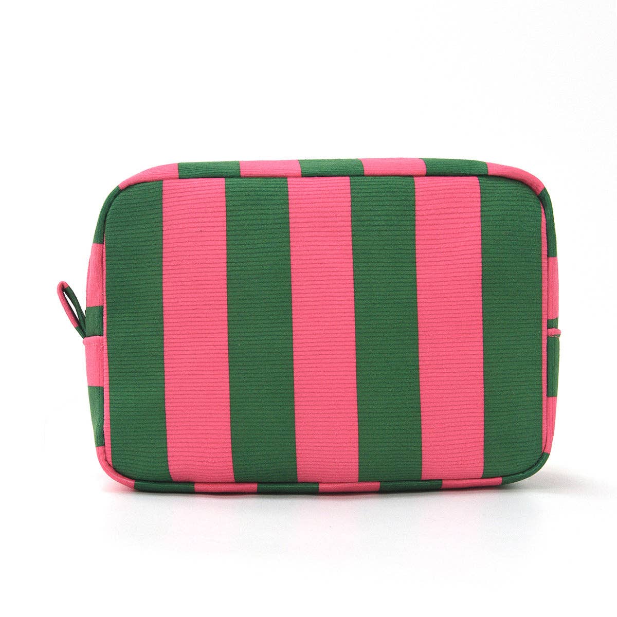 Striped Corduroy Makeup Bag, Portable Travel Toiletry Bag: Yellow