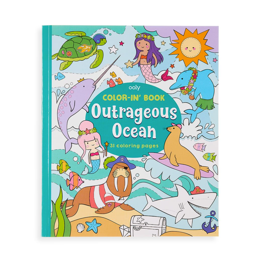 OOLY - Color-in' Book: Outrageous Ocean (8" x 10";31 Pages)