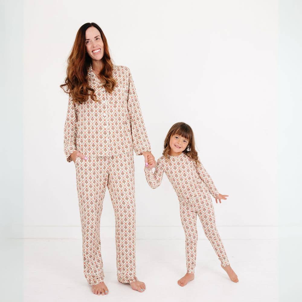 Holly Trellis Bamboo Kids Pajama Set