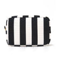 Striped Corduroy Personalized Makeup Bag: Black