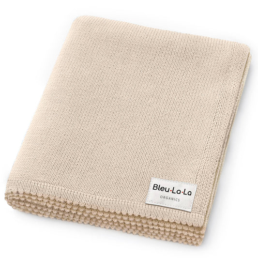 Bleu La La - 100% Organic Luxe Baby Blanket  : Sky Blue