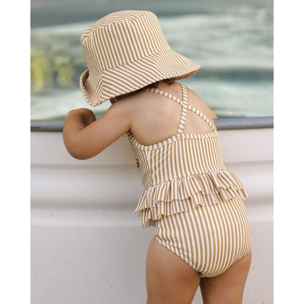 Bucket Hat || Honey Stripe Small