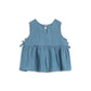 Lana Chambray Ruffle and Bow Tank: Chambray