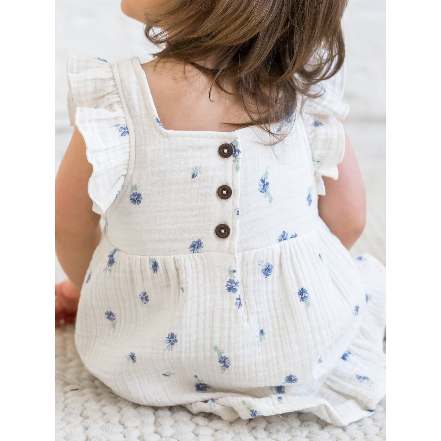 Organic Baby & Kids Jane Muslin Dress - Elena Floral / Lilla