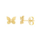 14K Butterfly Studs