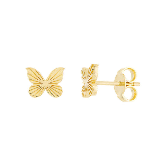 14K Butterfly Studs