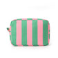 Striped Corduroy Makeup Bag, Portable Travel Toiletry Bag: Yellow