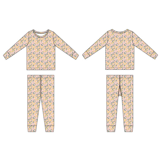 Big Kid Pajama - Lemons Pink