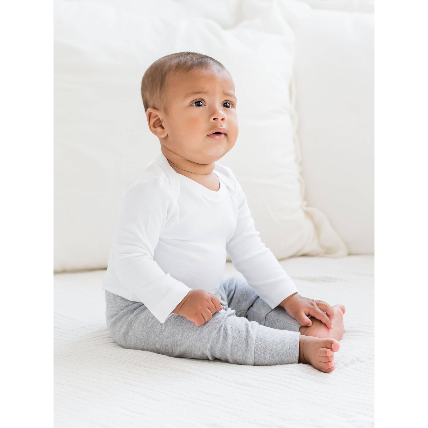 Classic Long Sleeve Bodysuit: White