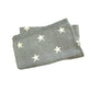 Stars Reversible Sweater Knit Baby Blankets Organic Cotton: Grey Heather