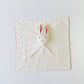 Bunny -Organic Baby Lovey Security Knit Blanket Cuddle Cloth: Ivory