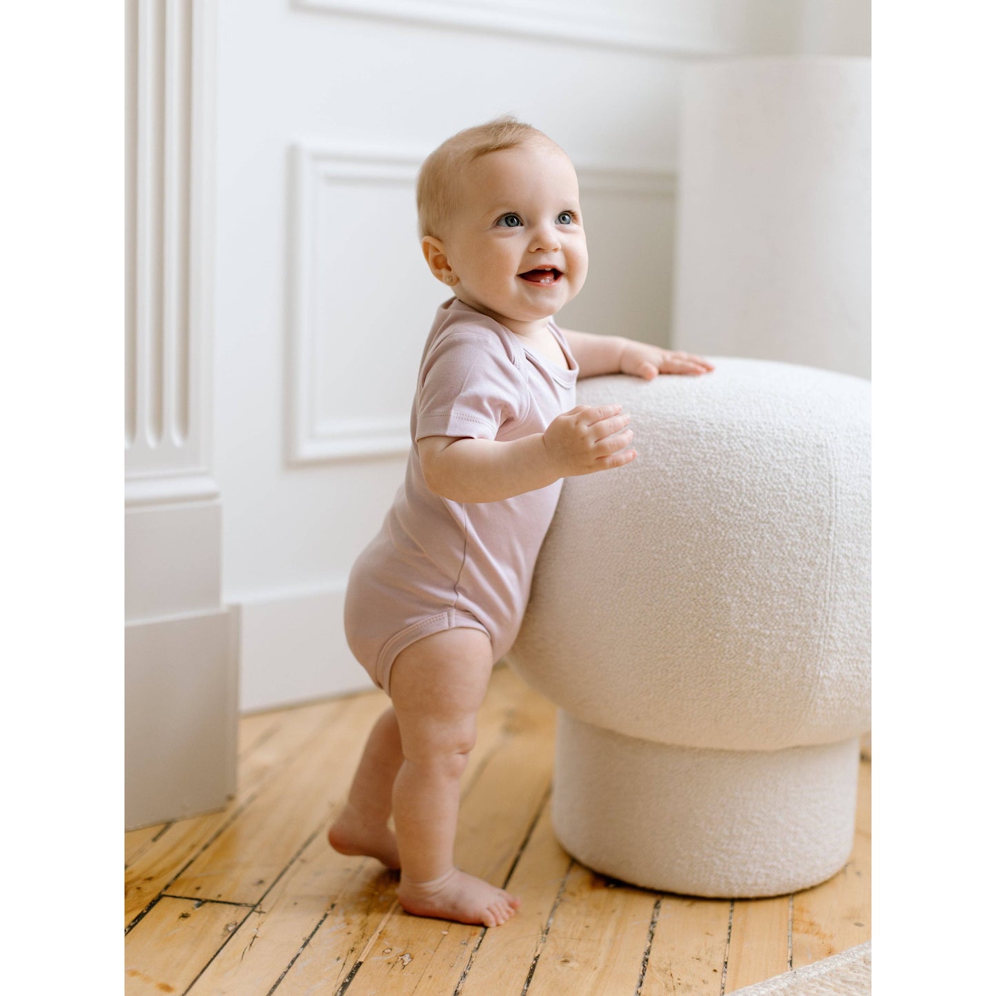 Classic Short Sleeve Bodysuit: White