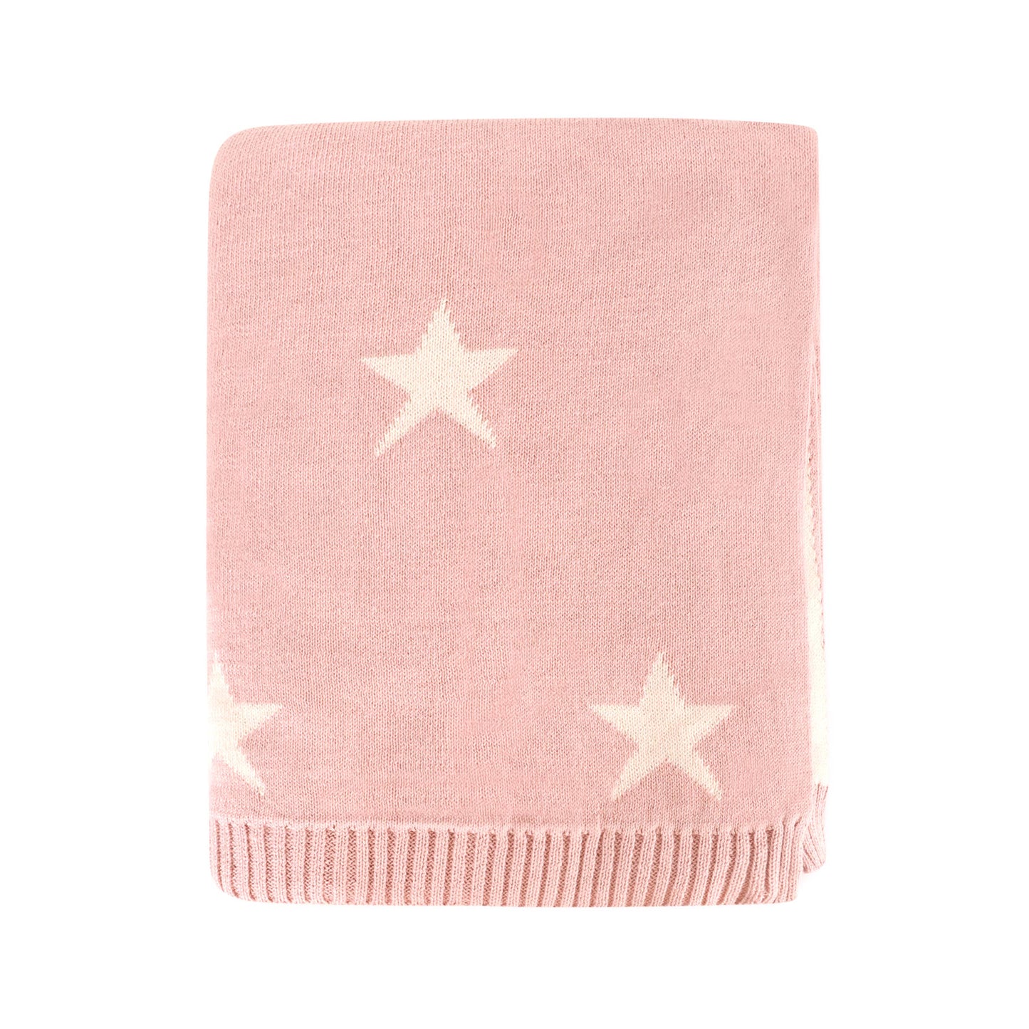 Stars Reversible Sweater Knit Baby Blankets Organic Cotton: Grey Heather