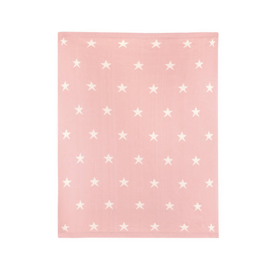 Stars Reversible Sweater Knit Baby Blankets Organic Cotton: Grey Heather