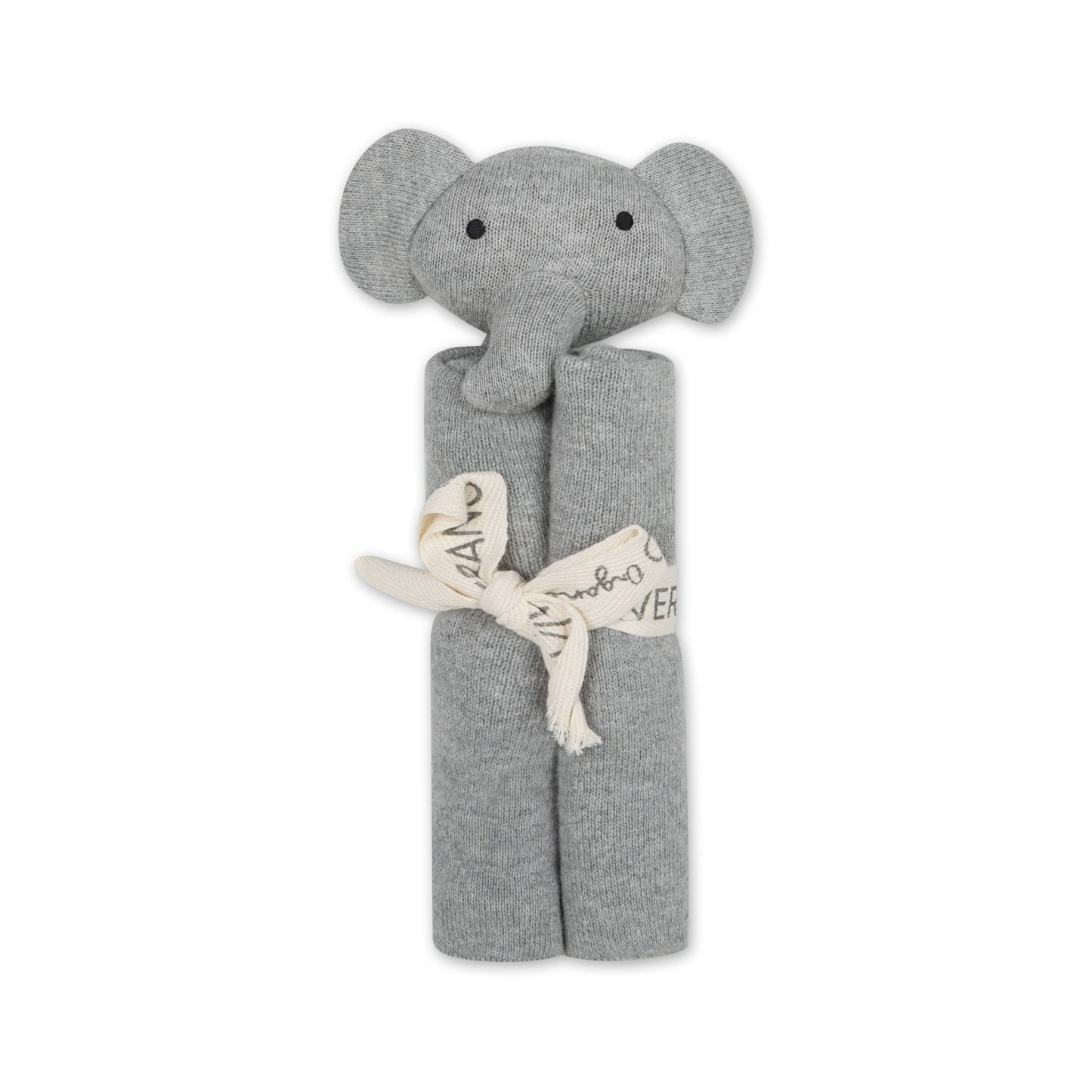 Elephant - Organic Baby Lovey Security Blanket Cuddle Cloth: Natural