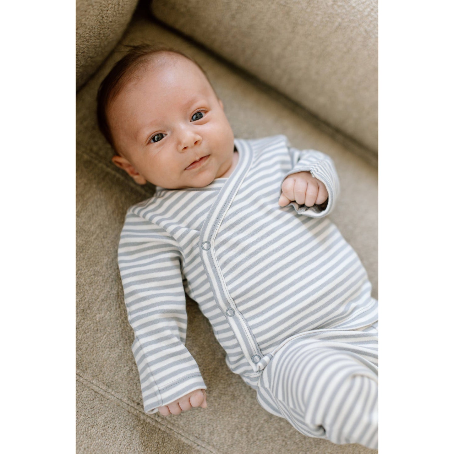 Riley 2 Piece Kimono Top and Pant Set - Clay Stripe