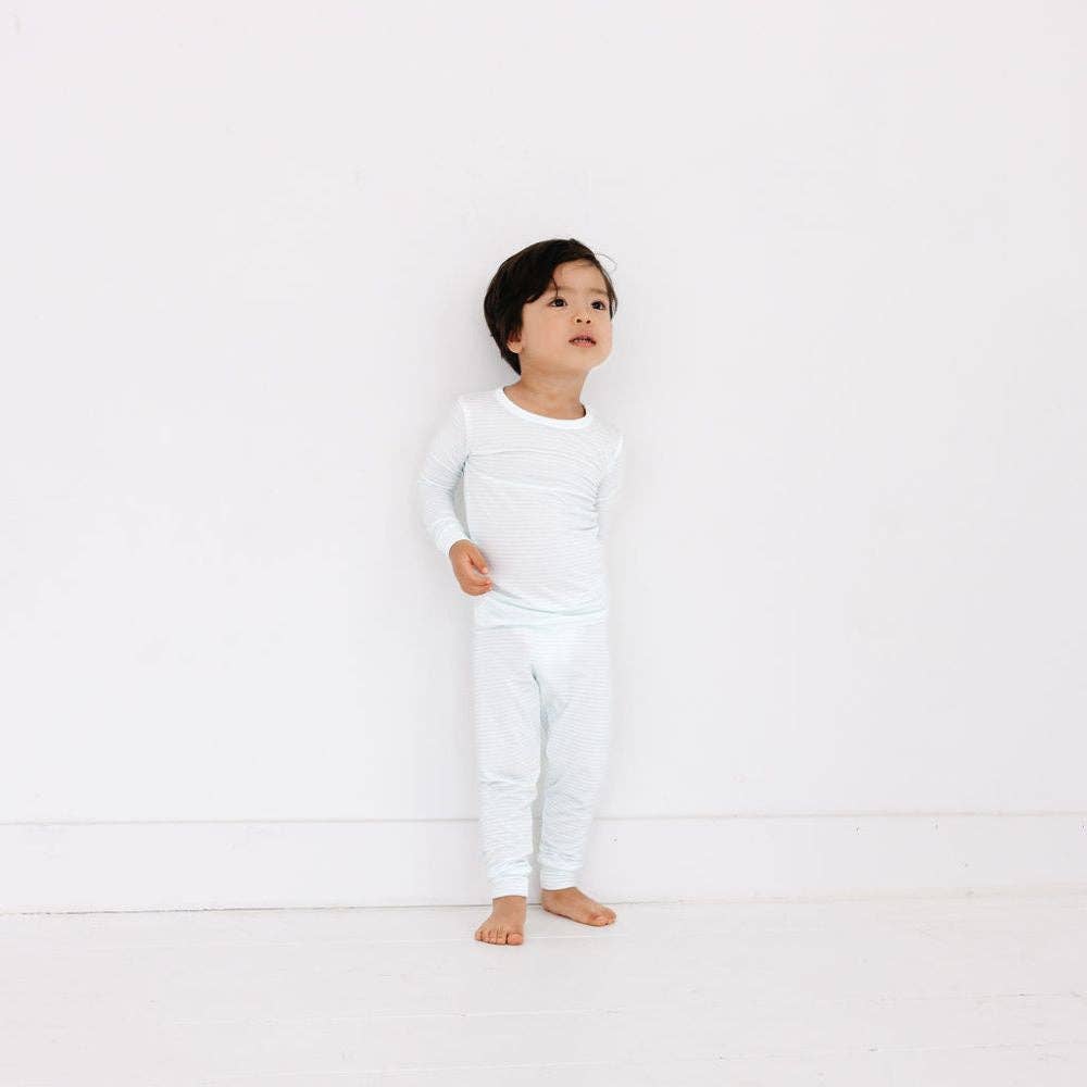 Cloud Stripe Bamboo Toddler Pajama Set