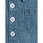 Ted Chambray Collared Romper: Chambray