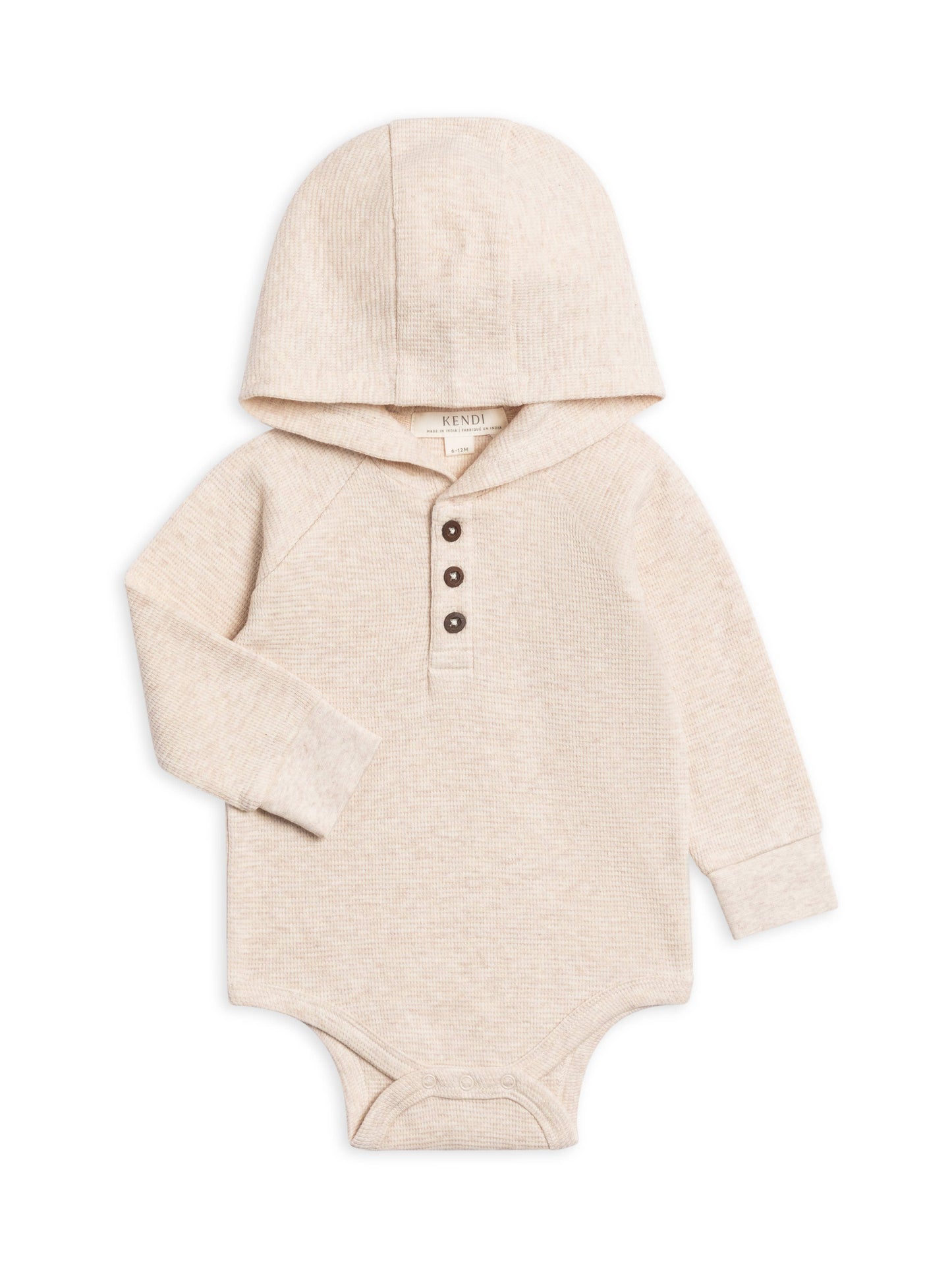 Cole Waffle Knit Hoodie Bodysuit: Navy