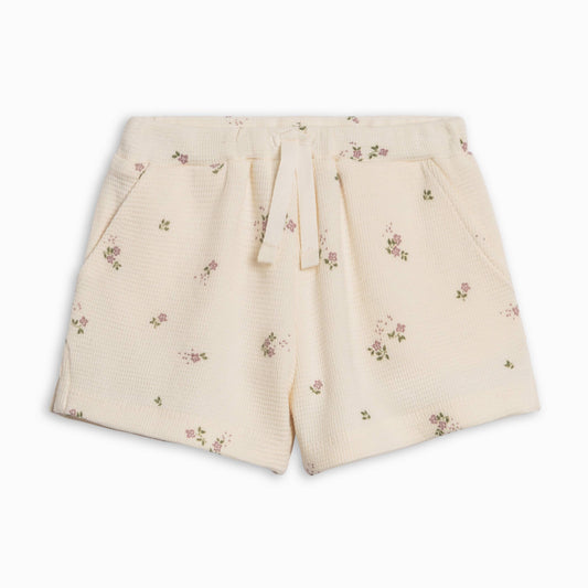 Avery Waffle Shorts - Sylva Floral / Fog + Fern