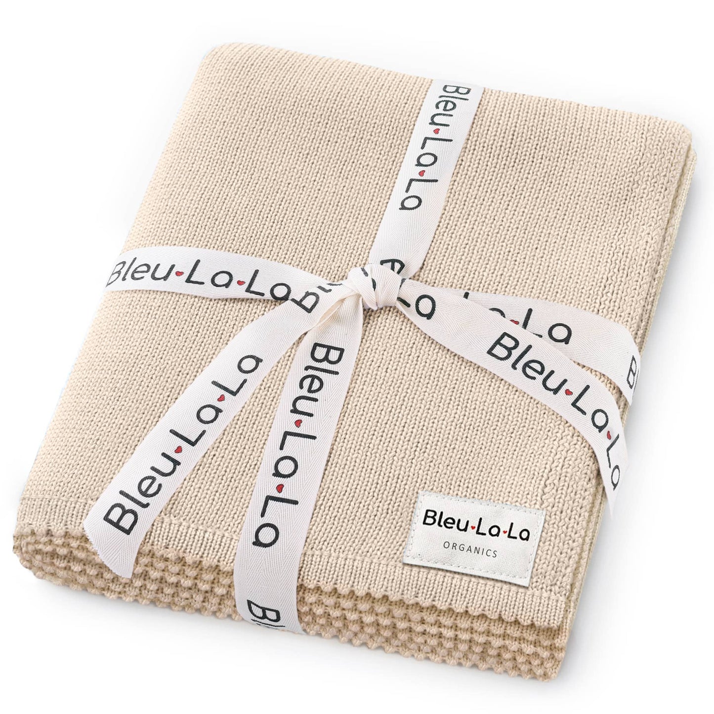 Bleu La La - 100% Organic Luxe Baby Blanket  : Milk Chocolate