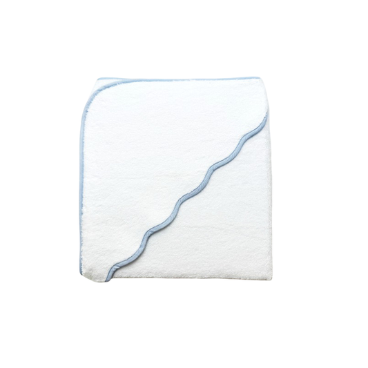 Terry Tots - Hooded Towel - Blue Stripe Trim