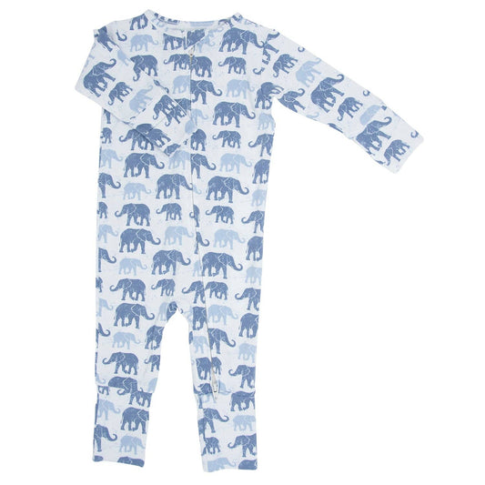 Convertible Romper - Blue Elephants