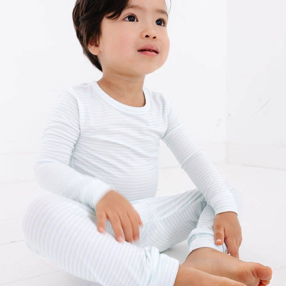 Cloud Stripe Bamboo Toddler Pajama Set