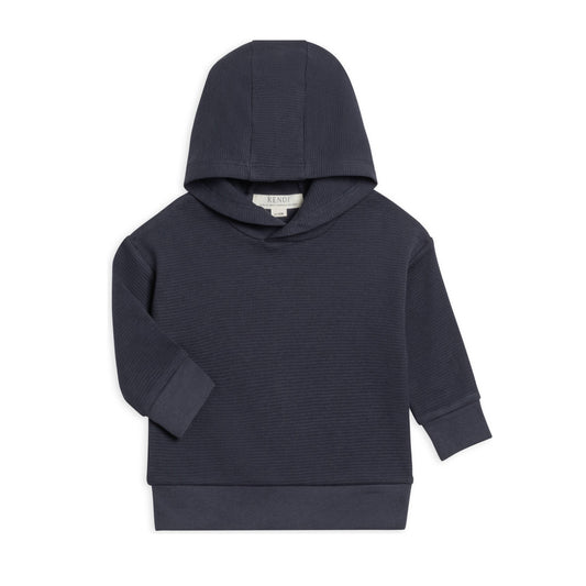 Cooper Waffle Knit Pullover - Navy