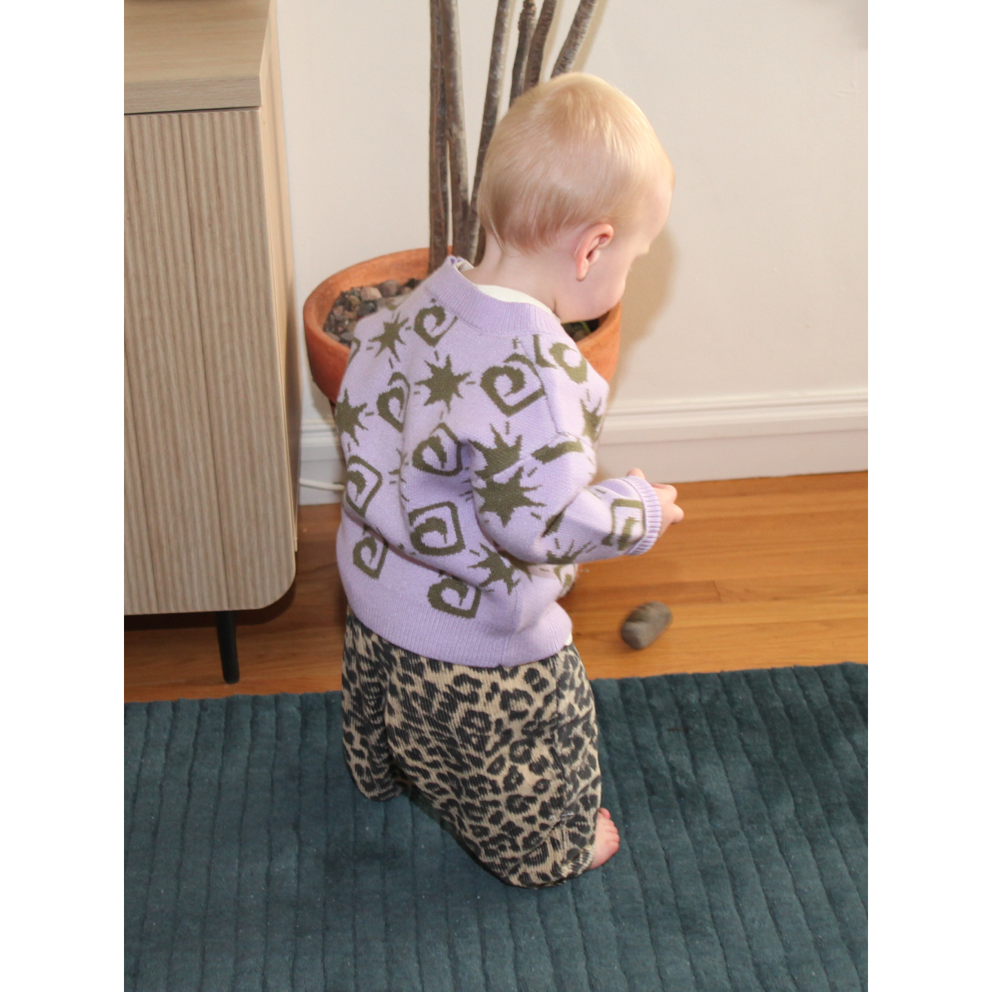 TRELLIS CARDIGAN: Lavender