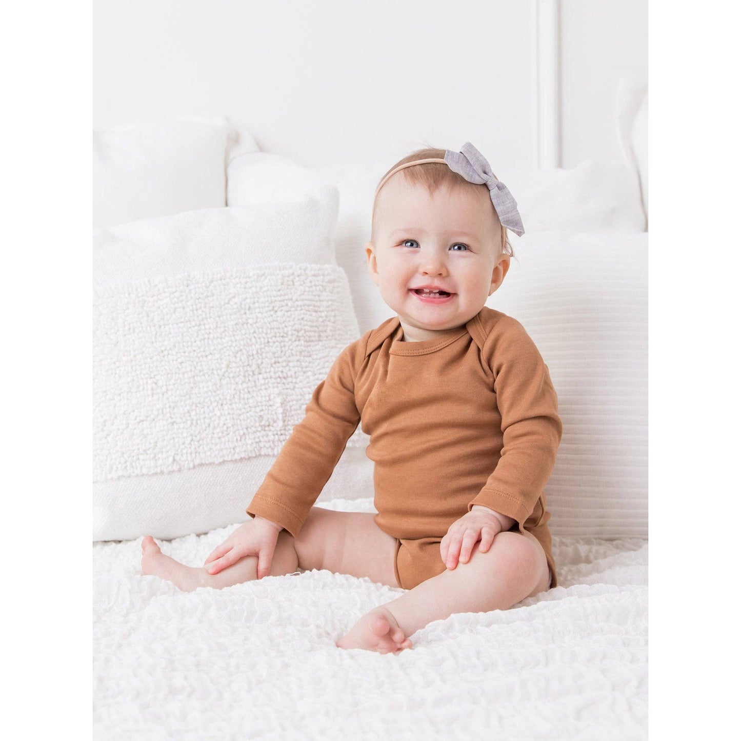 Classic Long Sleeve Bodysuit: White