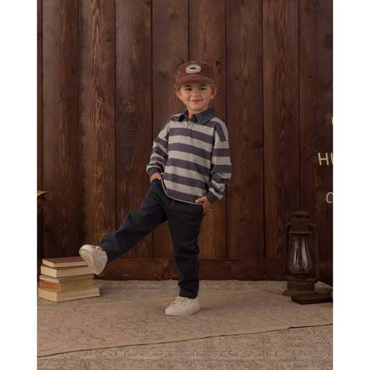 Rugby Polo || Sage Stripe