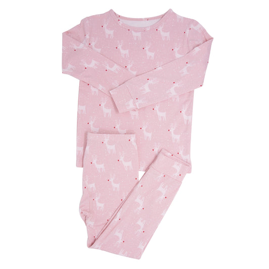 Big Kid Pajama - Rudolph Pink