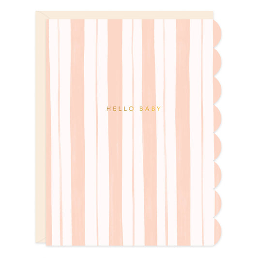Baby Stripes Pink Card