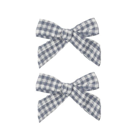 Bows, Set Of 2 || Marine Gingham