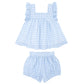 oasis blue gingham bloomer set