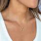 Bubble Diamond Initial Necklace - Small