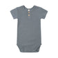 Ribbed Henley Bodysuit || Ocean