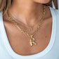 Bubble Diamond Initial Necklace - Small