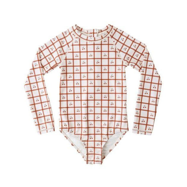 Delphine Rashguard One-Piece || Cherry Check