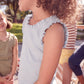Joy Ruffle Rib Tank - Cream