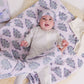 Nesting Box Baby Take Home Set - Lavender Bouquet Floral Blockprint