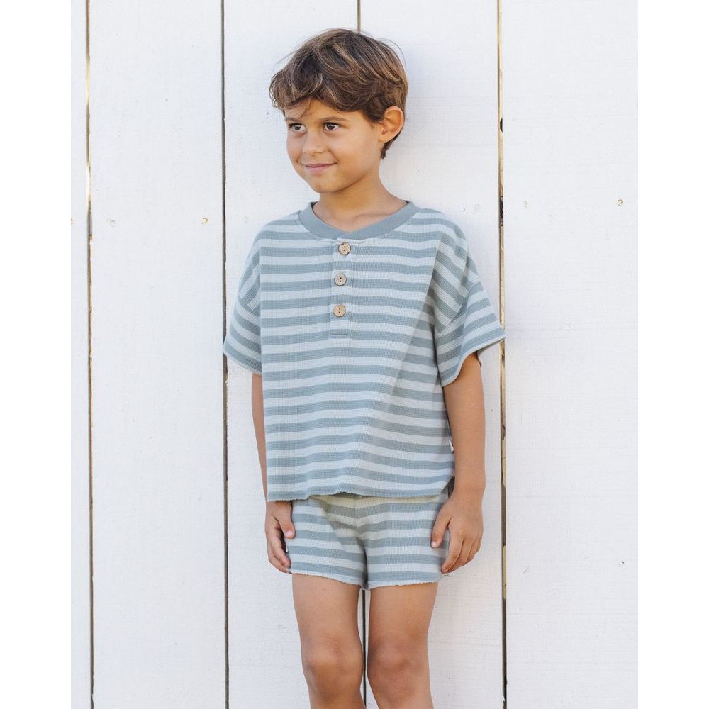 Summer Waffle Set || Sea Green Stripe
