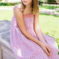 girls rosa vine smocked dress with flutter sleeves